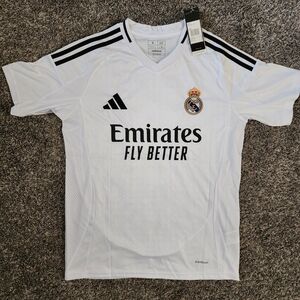 adidas White and Black Soccer Jersey